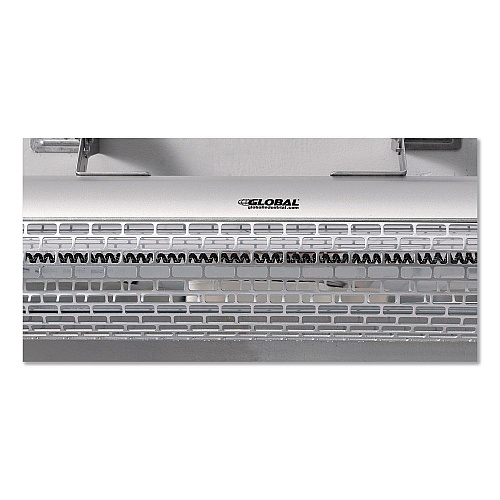 Global Industrial Infrared Patio Heater with Remote Control, 1,500 W. 30.75 x 5 x 5.38, Silver (246720)