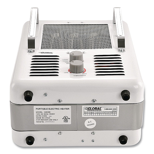 Global Industrial Portable Milkhouse Style Electric Heater, 1,500 W, 8 x 10.25 x 15.75, White (246098)
