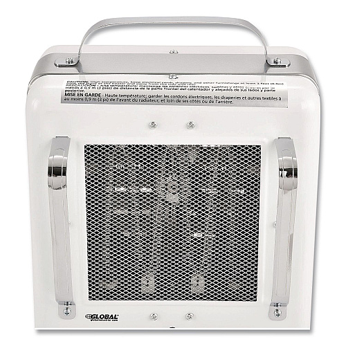 Global Industrial Portable Milkhouse Style Electric Heater, 1,500 W, 8 x 10.25 x 15.75, White (246098)