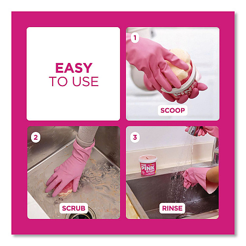 The Pink Stuff Miracle Cleaning Paste, Floral Scent, 17.6 oz Jar, 6/Carton (823781CT)