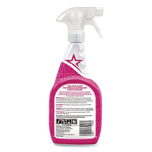 The Pink Stuff Bathroom Foam Cleaner, Fruity Scent, 25.4 oz Spray Bottle, 4/Carton (823787CT)