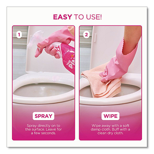 The Pink Stuff Bathroom Foam Cleaner, Fruity Scent, 25.4 oz Spray Bottle, 4/Carton (823787CT)