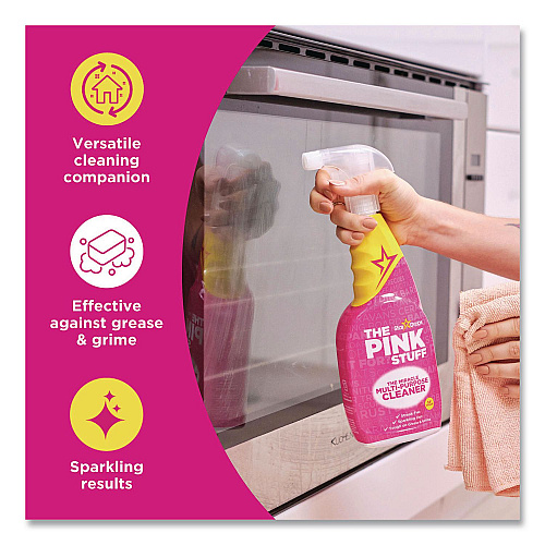 The Pink Stuff Miracle Multi-Purpose Cleaner, Floral Scent, 25.4 oz Spray Bottle, 4/Carton (823788CT)