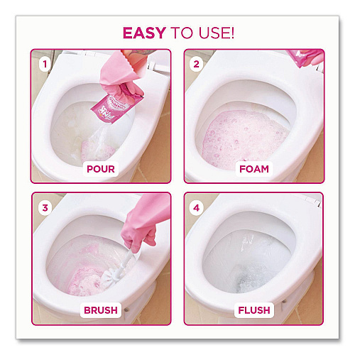 The Pink Stuff Miracle Foaming Toilet Powder, Fruity Scent, 3.5 oz Packet, 2 Packets/Box, 10 Boxes/Carton (824996CT)