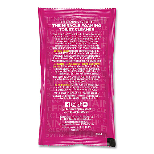 The Pink Stuff Miracle Foaming Toilet Powder, Fruity Scent, 3.5 oz Packet, 2 Packets/Box, 10 Boxes/Carton (824996CT)