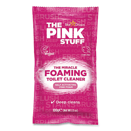 The Pink Stuff Miracle Foaming Toilet Powder, Fruity Scent, 3.5 oz Packet, 2 Packets/Box, 10 Boxes/Carton (824996CT)
