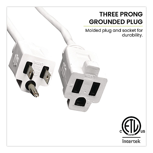 GoGreen Power 16 AWG Outdoor Extension Cord, 40 ft, 13 A, White (GG13740WH)