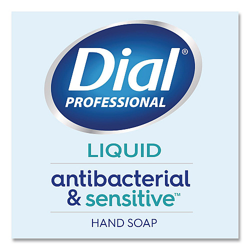 Dial Antibacterial and Sensitive Fragrance-Free Liquid Hand Soap, Unscented, 11 oz Pump Bottle (35476EA)