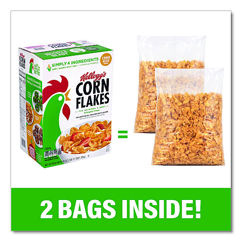 Kellogg's Corn Flakes Cereal,  2 Bags/Box,  43 oz Box (22002626)