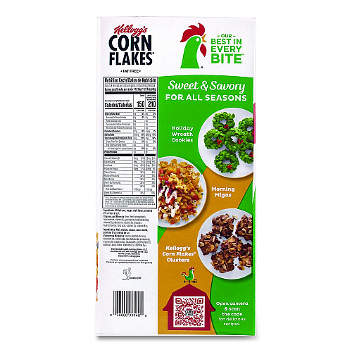 Kellogg's Corn Flakes Cereal,  2 Bags/Box,  43 oz Box (22002626)