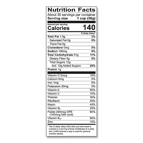 Post Fruity Pebbles Crispy Rice Cereal, 2 Bags/Box, 38 oz Box (22002627)