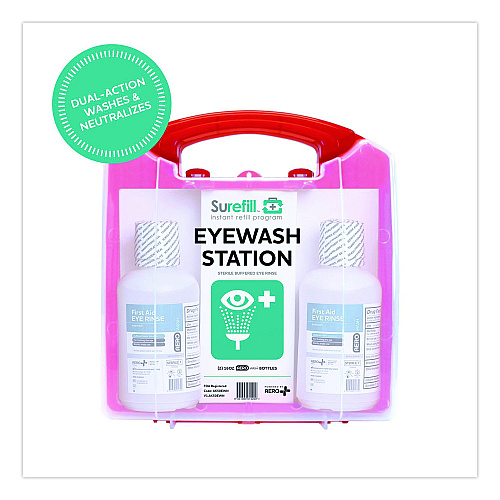 NeutraFlush Emergency Eyewash Station 50 Series, 16 oz Bottle, 2 Bottles/Station (AK50EWN)