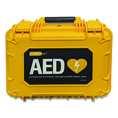 CARDIACT HeartSine AED Rugged Watertight Carry Case, 11.5" x 6" x 6", Yellow/Black/White (CARG01)