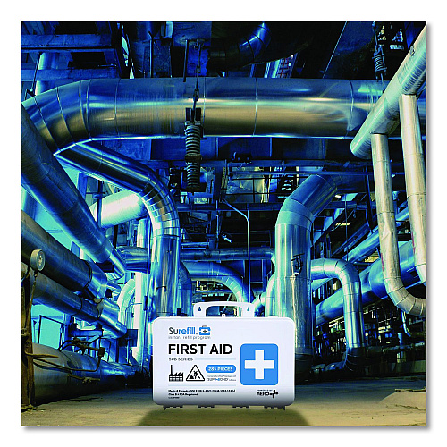 SUREFILL 50 Series ANSI 2021 B First Aid Kit - Weatherproof Plastic Case, 50 Person, 285 Pieces (SF50BW)