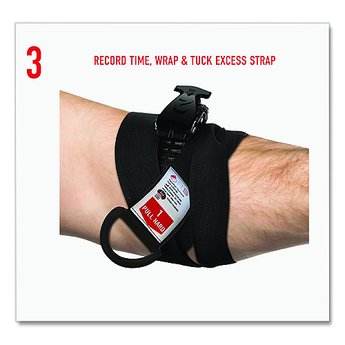 RAPIDSTOP Tourniquet, High-Strength Polymer/Nylon/Velcro, 1.5 x 7.5, Black (RST100)