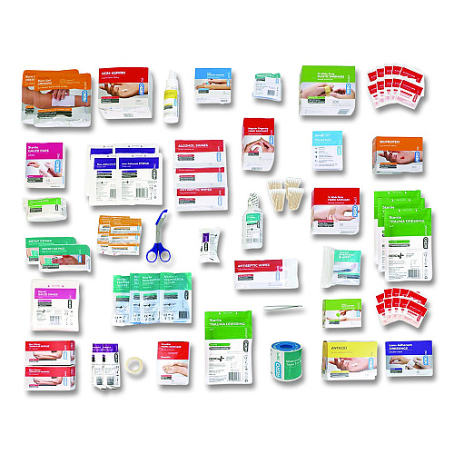 SUREFILL 100 Series Class B 3-Shelf First Aid Cabinet - Meds, 100 Person, 660 Pieces, Metal Case (SF100BMT)