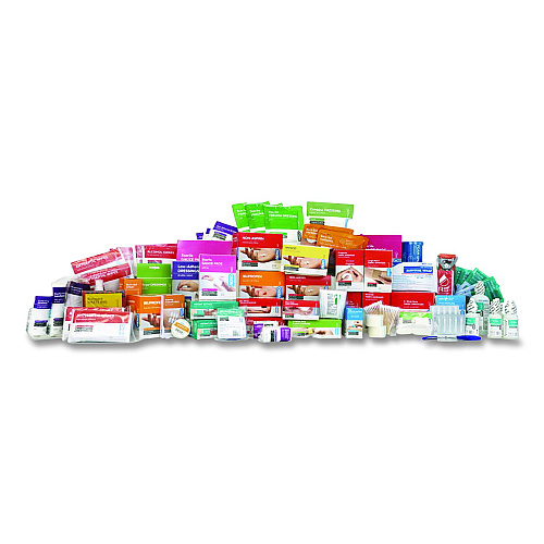 SUREFILL 200 Series Class B 5-Shelf First Aid Cabinet - Meds, 200 Person, 1,183 Pieces, Metal Case (SF200BMT)