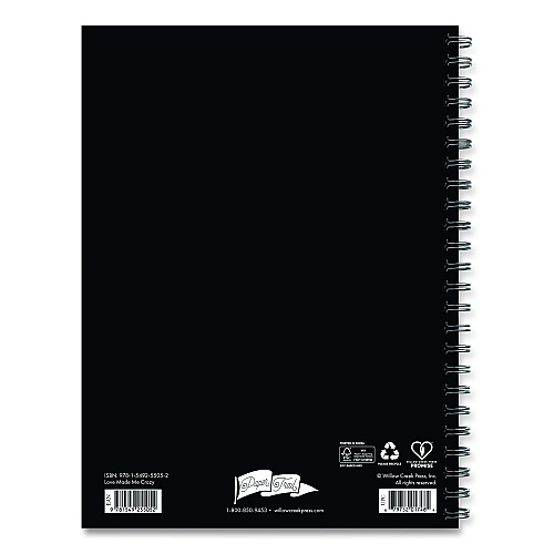 Willow Creek Press Love Made Me Crazy Undated Journal, Medium/College Rule, Black/White/Red Cover, (80) 8 x 6 Sheets (55052)