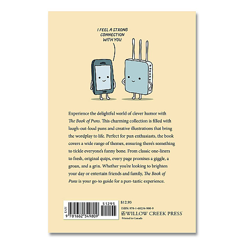 Willow Creek Press The Book of Puns Softcover Book, Paperback, 112 Pages (49809)
