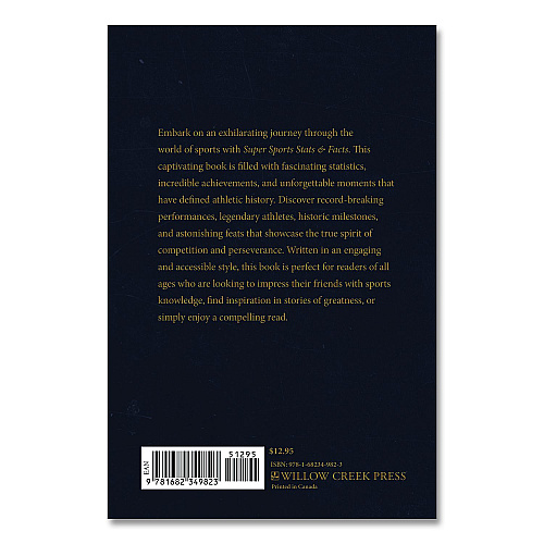 Willow Creek Press Super Sports Stats and Facts Softcover Book, Paperback, 112 Pages (49823)