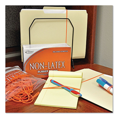 Alliance Non-Latex Rubber Bands, Size #19, Orange, 360/Pack (37198)