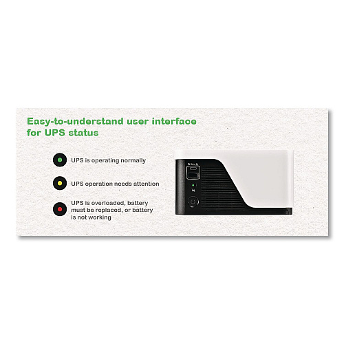 APC Back-UPS BE1050G3 Battery Backup System, 8 Outlets, 1,050 VA, 490 J