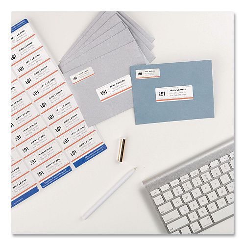 Avery Easy Peel White Address Labels with Sure Feed Technology, Laser, 1 x 2.63, 30/Sheet, 100 Sheets/Pack, 5 Packs/Carton (5160CT)