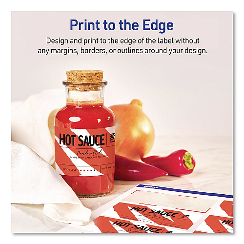 Avery Rectangular Labels with Sure Feed Technology, Inkjet/Laser, 2 x 3, Matte White, 8 Labels/Sheet, 25 Sheets/Pack (05619)