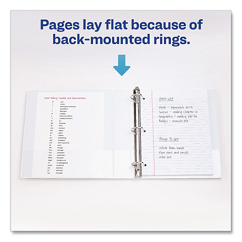 Avery Durable View Binder with DuraHinge and EZD Rings, 3 Rings, 1.5" Capacity, 11 x 8.5, White, 12/Carton (09401CT)