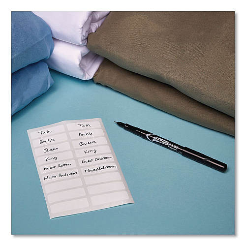 Avery No-Iron Fabric Labels, Handwrite Only, 0.5 x 1.75, White, 18/Sheet, 10 Sheets/Pack (40721)