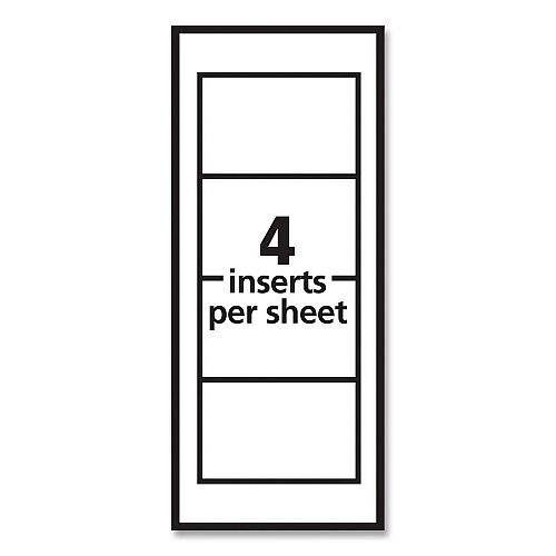 Avery Pin-Style Badge Holder with Laser/Inkjet Insert, Top Load, 3.5 x 2.25, White, 24/Pack (74652PK)