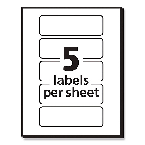 Avery Color Coding Labels, 1 x 3, Assorted Colors, 5/Sheet, 40 Sheets/Pack (139635481)