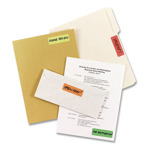 Avery Color Coding Labels, 1 x 3, Assorted Colors, 5/Sheet, 40 Sheets/Pack (139635481)
