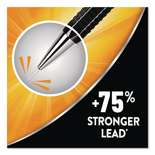 BIC Break Resistant Pro Mechanical Pencils, 0.7 mm, HB (#2), Black Lead, Black Barrel (MVR7P1BLK)