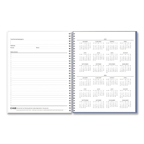 Blue Sky Tanya Blue Academic Year Daily Planner, Abstract Artwork, 11 x 8.5, Multicolor Cover, Supports Four Academic Years: 2025-2028 (156259)