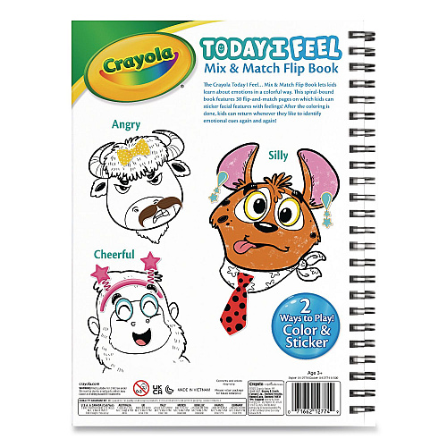 Crayola Today I Feel Animal Coloring Book, Ages 3 and Up, 30 Pages (042774)