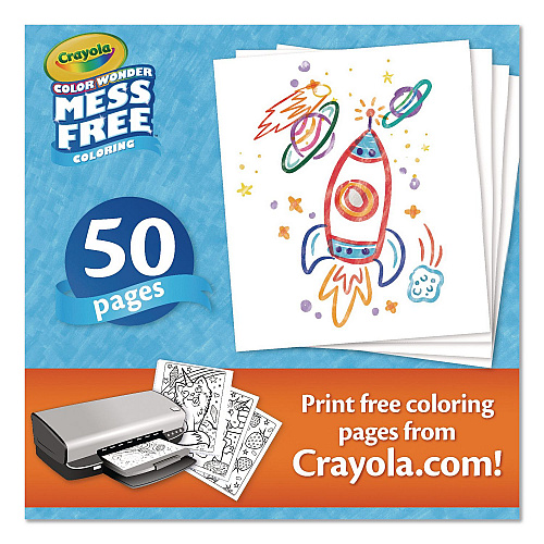 Crayola Color Wonder Blank Coloring Book, Ages 3 and Up, 50 Pages (752840)