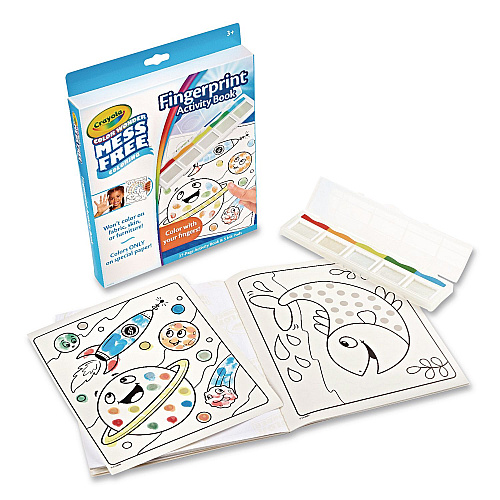 Crayola Color Wonder Mess Free Coloring Fingerprint Activity Book, Ages 3 and Up, 27 Pages (752842)