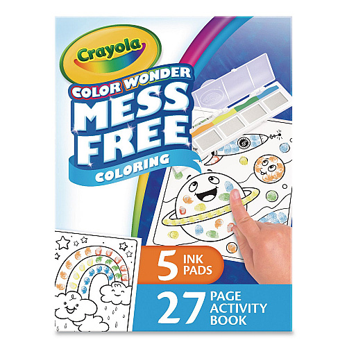 Crayola Color Wonder Mess Free Coloring Fingerprint Activity Book, Ages 3 and Up, 27 Pages (752842)