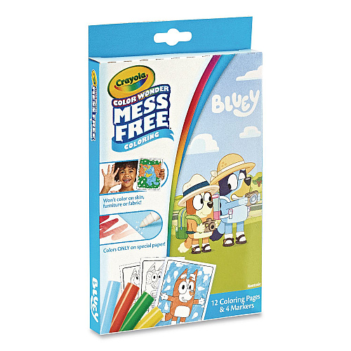 Crayola Color Wonder Bluey Mini Box Set, Ages 3 and Up, 12 Pages (752863)