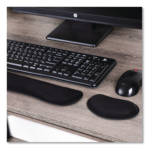 Mind Reader Memory Foam Gaming Ergonomic Keyboard and Mouse Wrist Rest Set, Black (WRESTGELBLK)