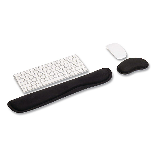Mind Reader Memory Foam Gaming Ergonomic Keyboard and Mouse Wrist Rest Set, Black (WRESTGELBLK)