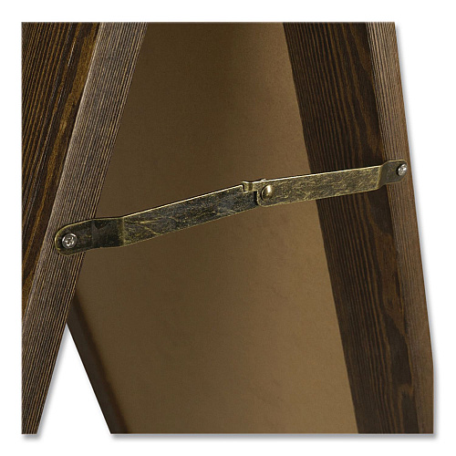 Excello Global Products Indoor/Outdoor A-Frame Sidewalk Sign, Black 18 x 29 Surface, Brown Frame, 22 x 25 x 40 (GPP0001S)