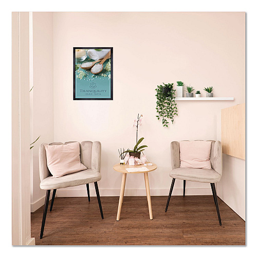 Excello Global Products Poster Frame, MDF, 12 x 18 Insert, Black, 10/Pack (MPFRM1218CP)