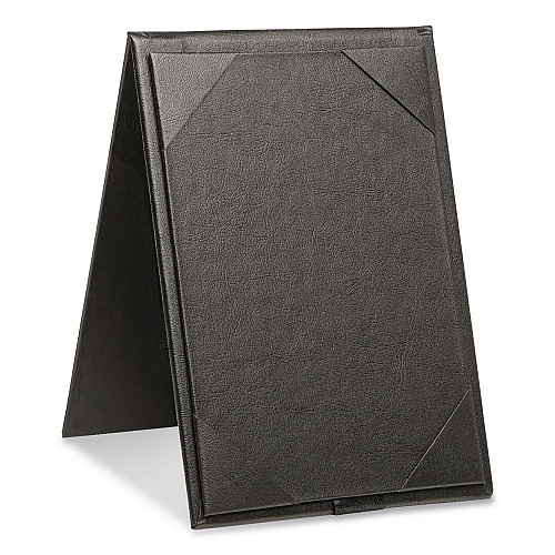 Excello Global Products Table-Top Menu Holder, For 4 x 6 Insert, 4.6 x 6.7 Holder, Black (SPLSMENU4X6A)