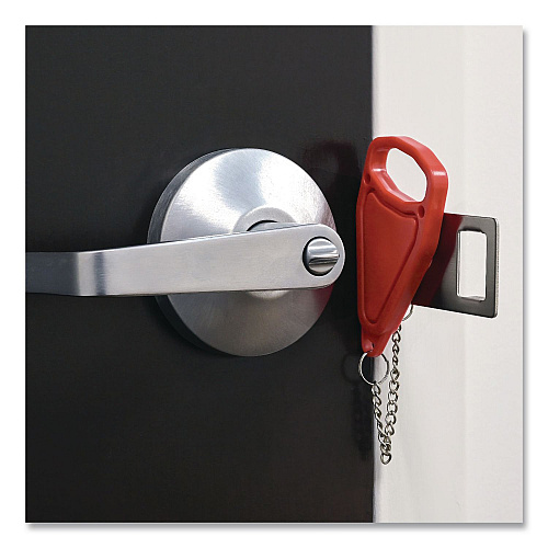 Excello Global Products Hotel Door Lock, Red/Silver (SPLSTRVL0003)