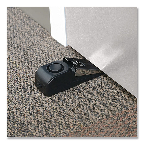 Excello Global Products Hotel Doorstop Alarm, Wedge, Black/Silver (SPLSTRVL0004)