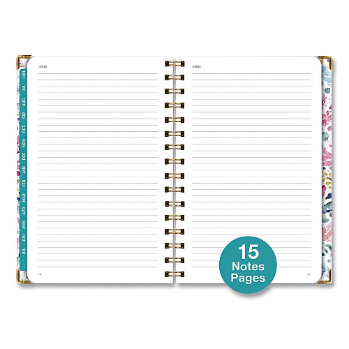 Global Printed Products Boho Ikat Academic Year Weekly/Monthly Planner, Floral Artwork, 8 x 5.5, Multicolor Cover, 14-Month: June 2025 to July 2026 (NAD265883)