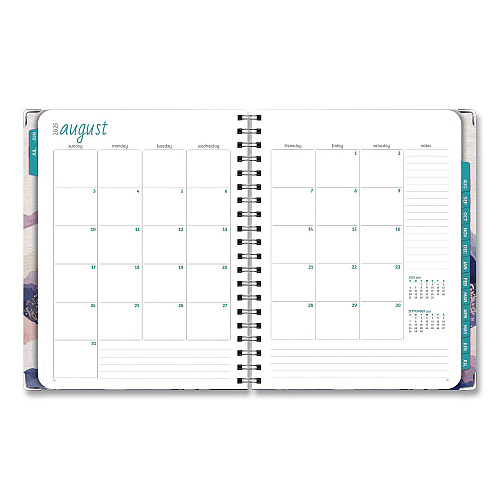 Global Printed Products Pastel Mountains Academic Year Weekly/Monthly Planner, 11 x 8.5, Multicolor Cover, 14-Month: June 2025 to July 2026 (NAD26851160)