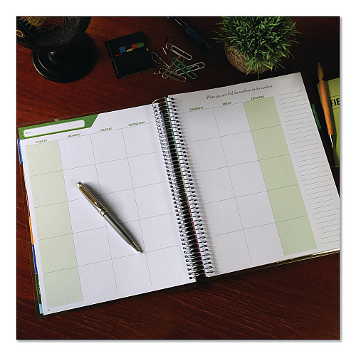 Global Printed Products Deluxe Spring Floral Undated Weekly/Monthly Teacher's Lesson Planner, 7 Classes, Multicolor Cover, 11 x 8.5, 52-Week Span (NADUNDTP30)